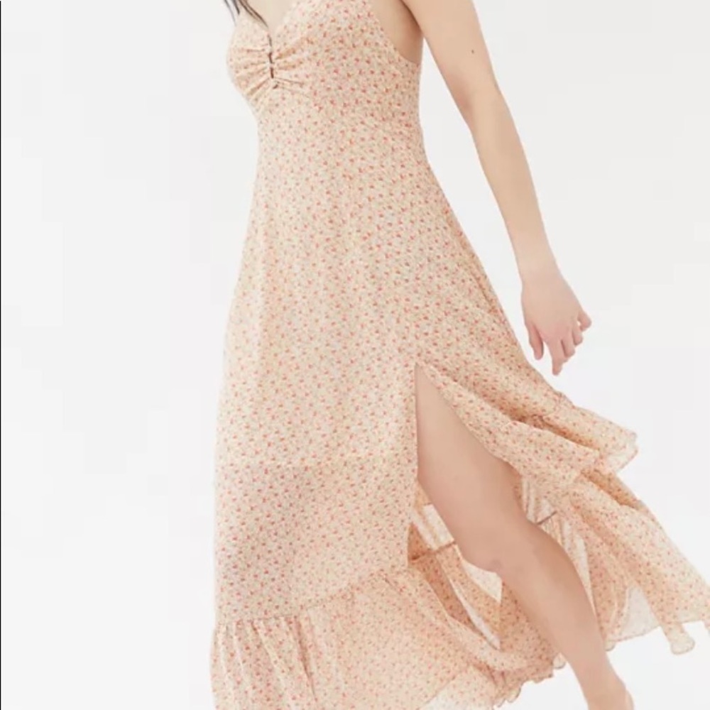 NEW UO Sparklers Chiffon Midi Dress. Size XS. 100% Polyester.